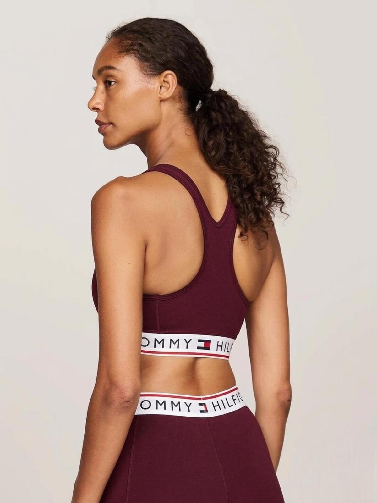 Tommy Hilfiger ESSENTIALS LOW INT Bordo Kadın Sporcu Sütyeni