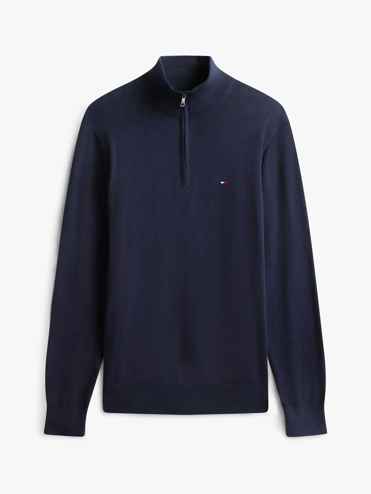 Tommy Hilfiger ESSENTIAL COTTON ZIP, DW5 Siyah Erkek Kazak