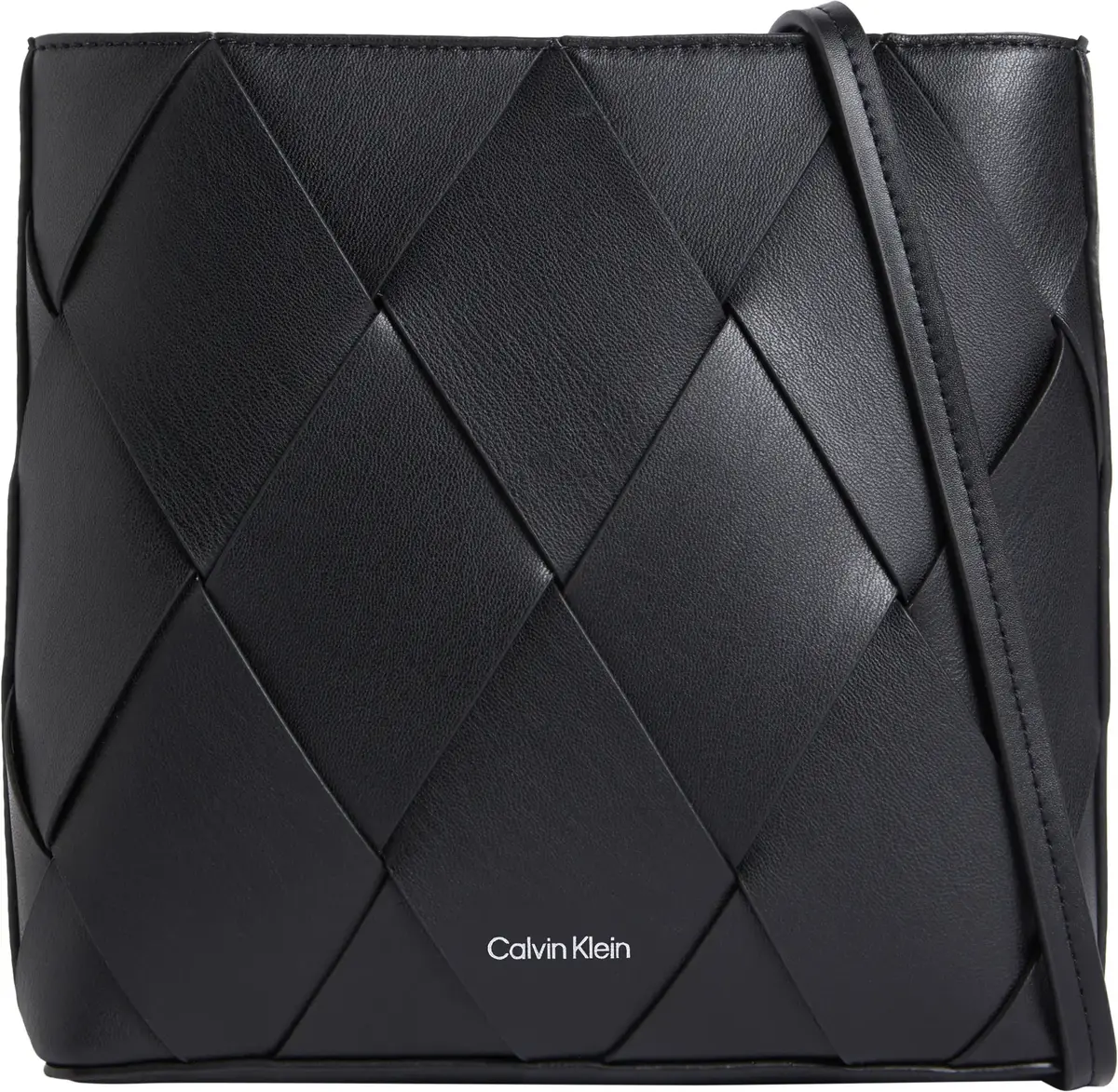 Calvin Klein CK WOVEN SQUARE CROS, BEH Siyah Kadın Çanta
