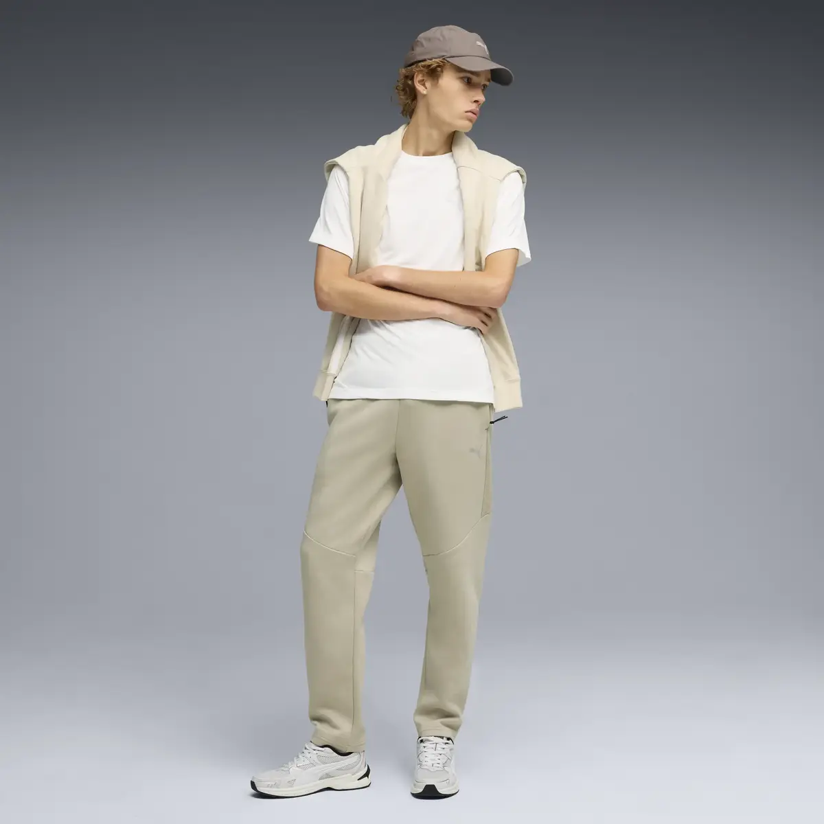 PUMA EVOSTRIPE Pants DK Pebble Gray Bej Erkek Eşofman Altı