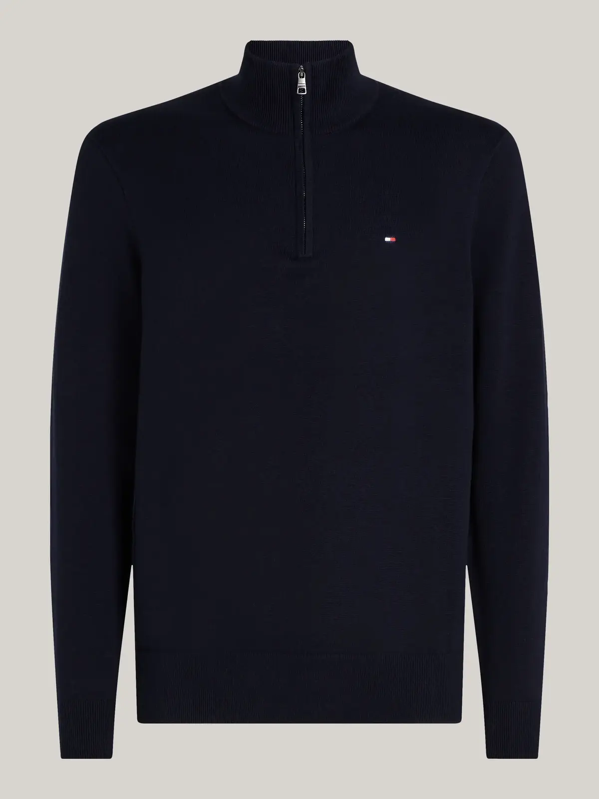 Tommy Hilfiger ESSENTIAL COTTON ZIP, DW5 Siyah Erkek Kazak
