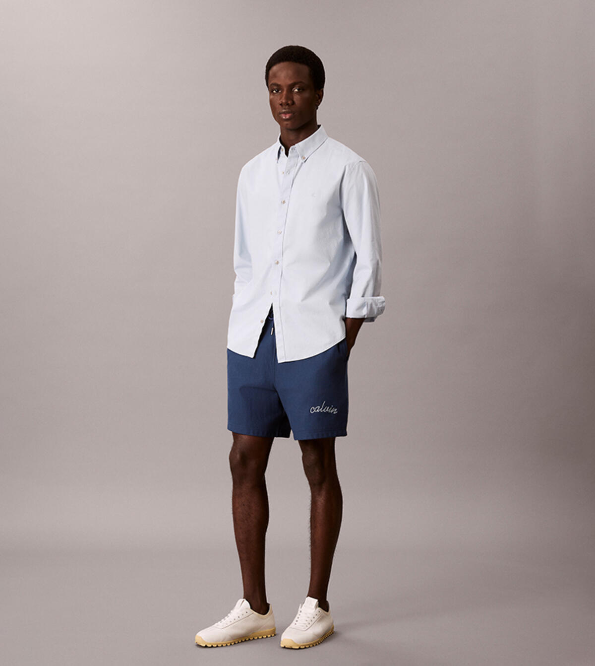 Calvin Klein PREMIUM TERRY CHAIN STITCH SHORT Mavi Erkek Şort