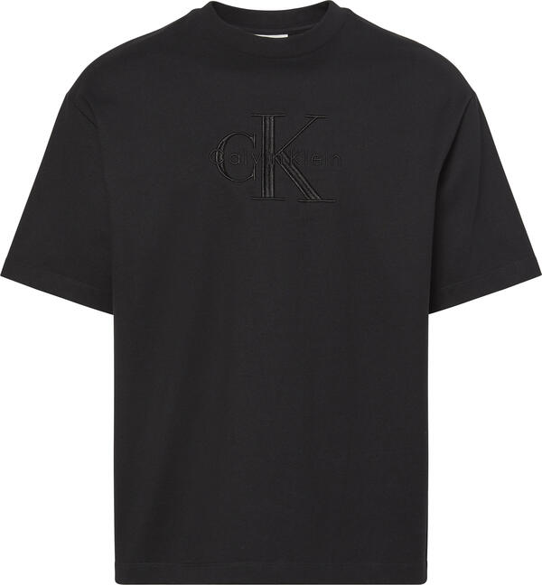 Calvin Klein SS HI LOW EMB 16S JERSEY CN TEE Siyah Erkek T-Shirt