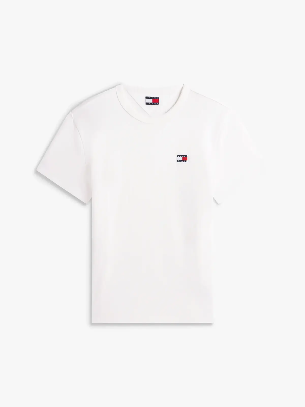 Tommy Hilfiger TJM REG BADGE TEE EX, YBL Beyaz Erkek T-Shirt & Polo