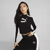 Puma T7 Cropped Slim Ls Tee Siyah Kadın T-Shirt