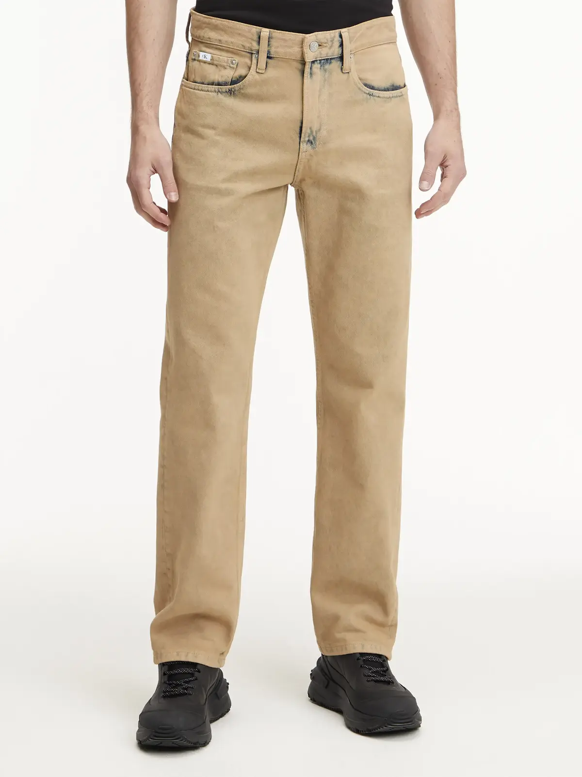 Calvin Klein 90S STRAIGHT Erkek Krem Kot Pantolon