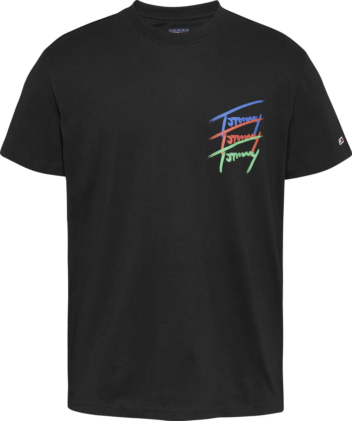 Tommy Hilfiger TJM REG TWISTED SIGN, BDS Siyah Erkek T-Shirt & Polo