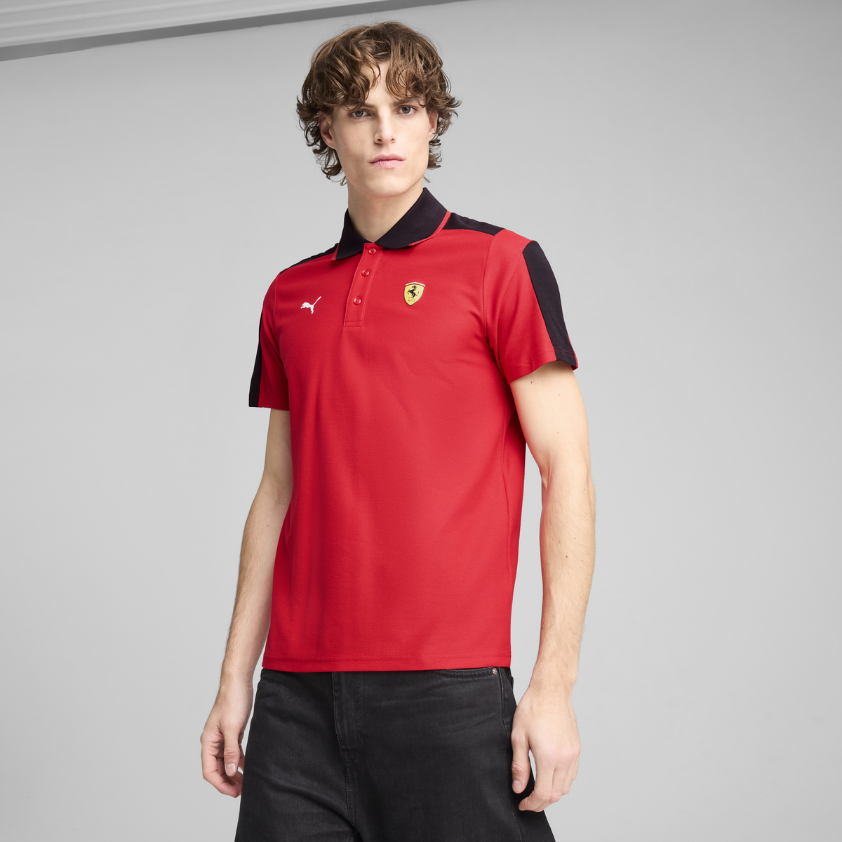 Puma Ferrari Race MT7 Polo Kırmızı Erkek T-Shirt