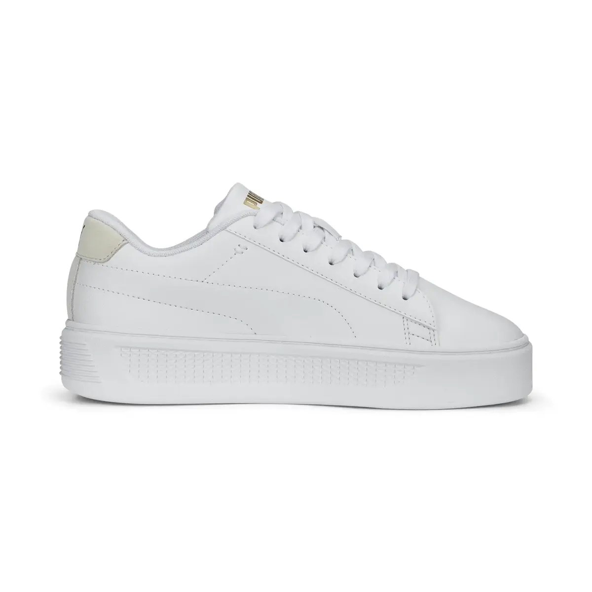 Puma Smash Platform V3 Laser Cut Kadın Beyaz Günlük Spor Ayakkabı