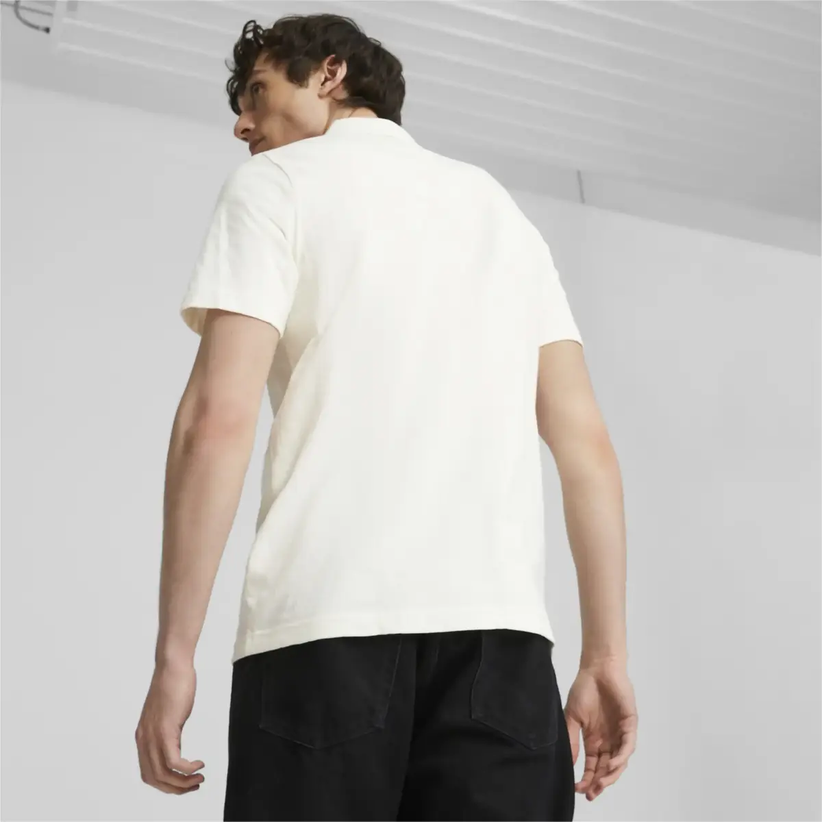 Puma Ferrari Style Polo jacquard Beyaz Erkek T-Shirt