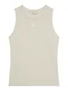 Calvin Klein SL MONOGRAM PATCH WA Bej Kadın Kolsuz Tişört