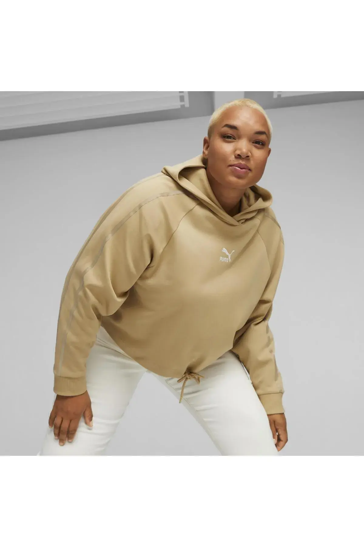 Puma T7 Hoodie Bej Kadın Hoodie