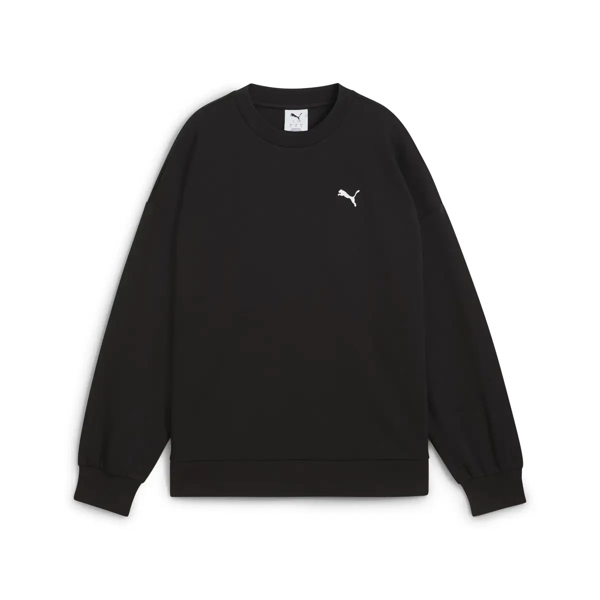 PUMA WARDROBE ESS Oversized Crew Siyah Kadın Sweatshirt