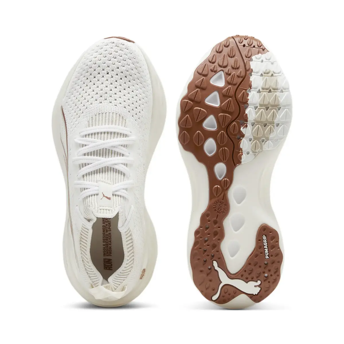 Puma ForeverRun Nitro Knit Wns Bej Kadın Yürüyüş ve Koşu Ayakkabısı