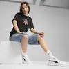 Puma DOWNTOWN Relaxed Graphic Tee Siyah Kadın Tişört