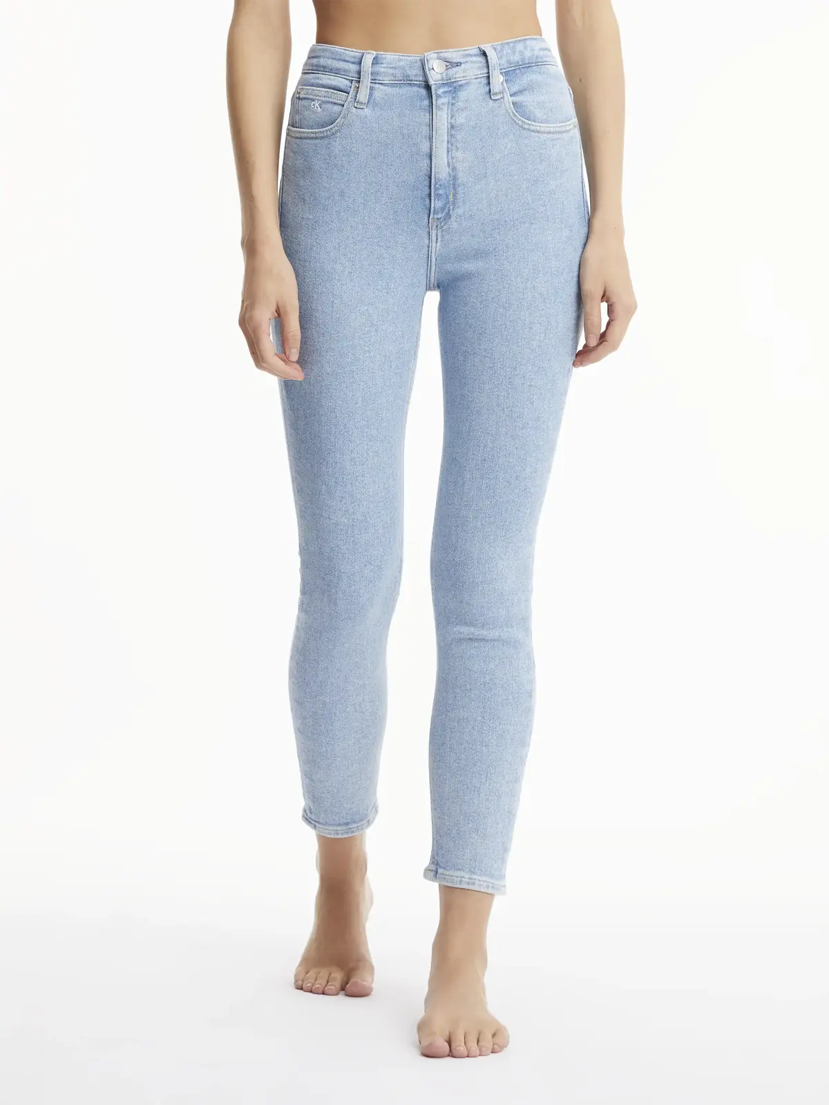 Calvin Klein HIGH RISE SKINNY ANK Kadın Mavi Kot Pantolon