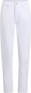 Calvin Klein MR SLIM ANKLE WHITE, 1AJ Beyaz Kadın Jean Pantolon