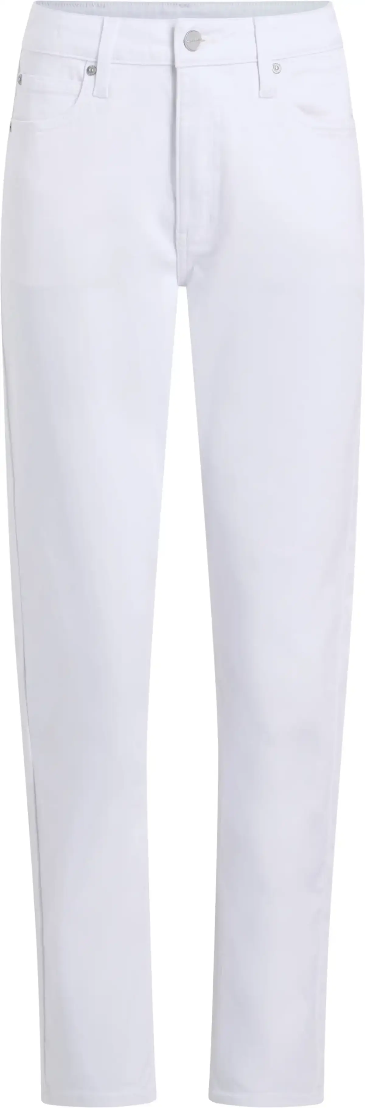 Calvin Klein MR SLIM ANKLE WHITE, 1AJ Beyaz Kadın Jean Pantolon