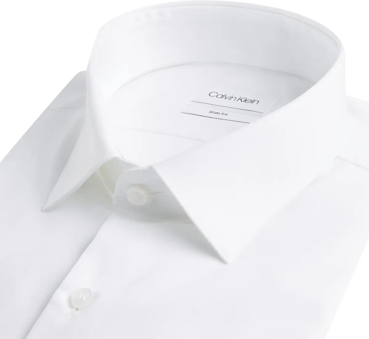 Calvin Klein POPLIN STRETCH SLIM Erkek Beyaz Gömlek