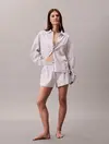 Calvin Klein COTTON POPLIN SHIRT Beyaz Kadın Pijama Gömleği