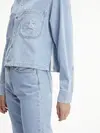 Calvin Klein CROPPED DAD DENIM SH Kadın Mavi Gömlek