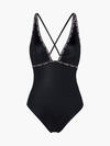 Calvin Klein PLUNGE ONE PIECE Kadın Siyah Mayo