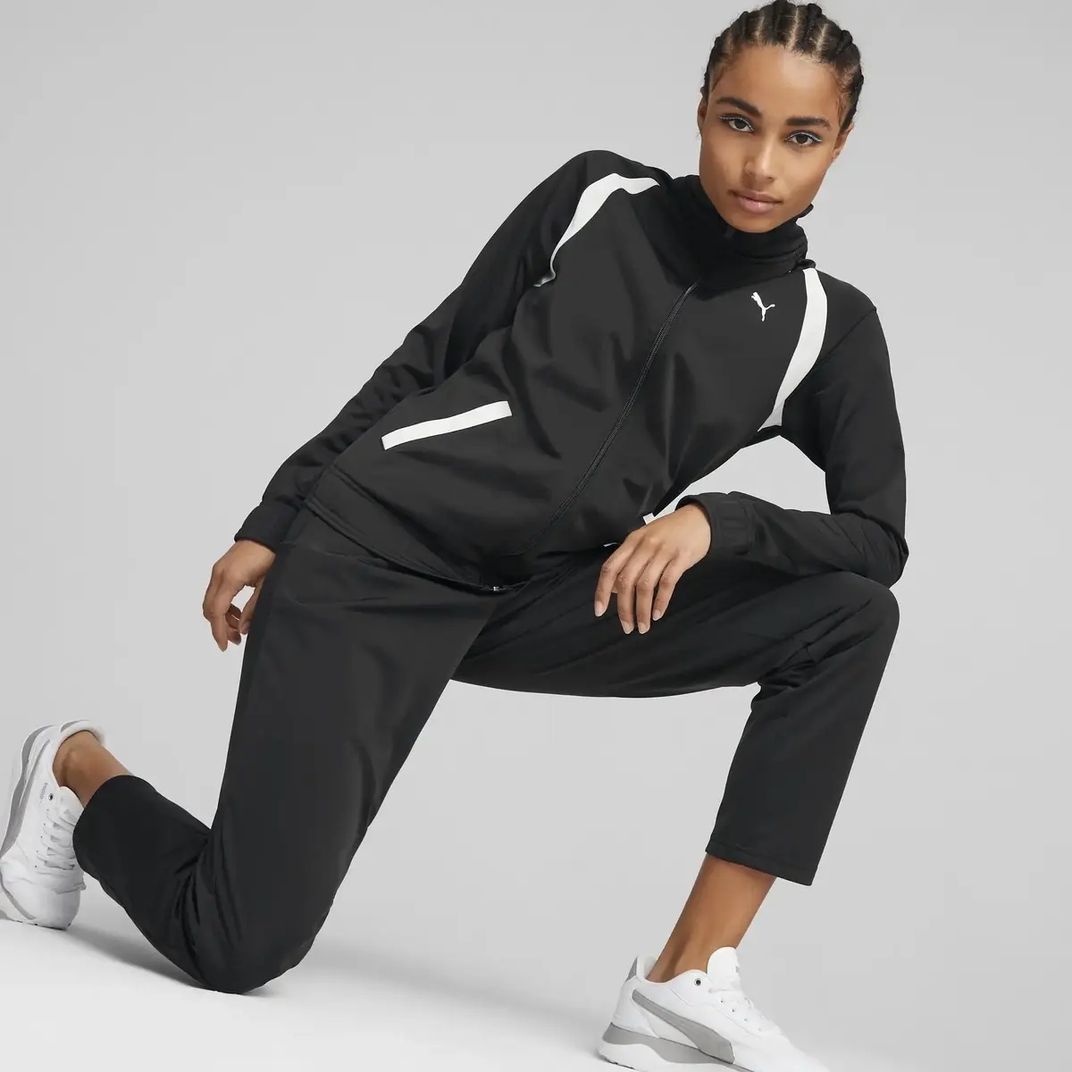 Puma Classic Tricot Suit op Siyah Kadın Eşofman Takımı