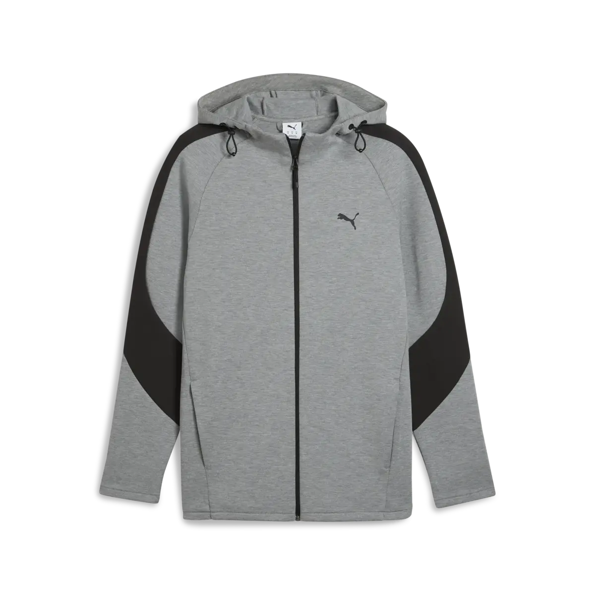 Puma EVOSTRIPE Core FZ Hoodie Gri Erkek Fermuarlı Üst
