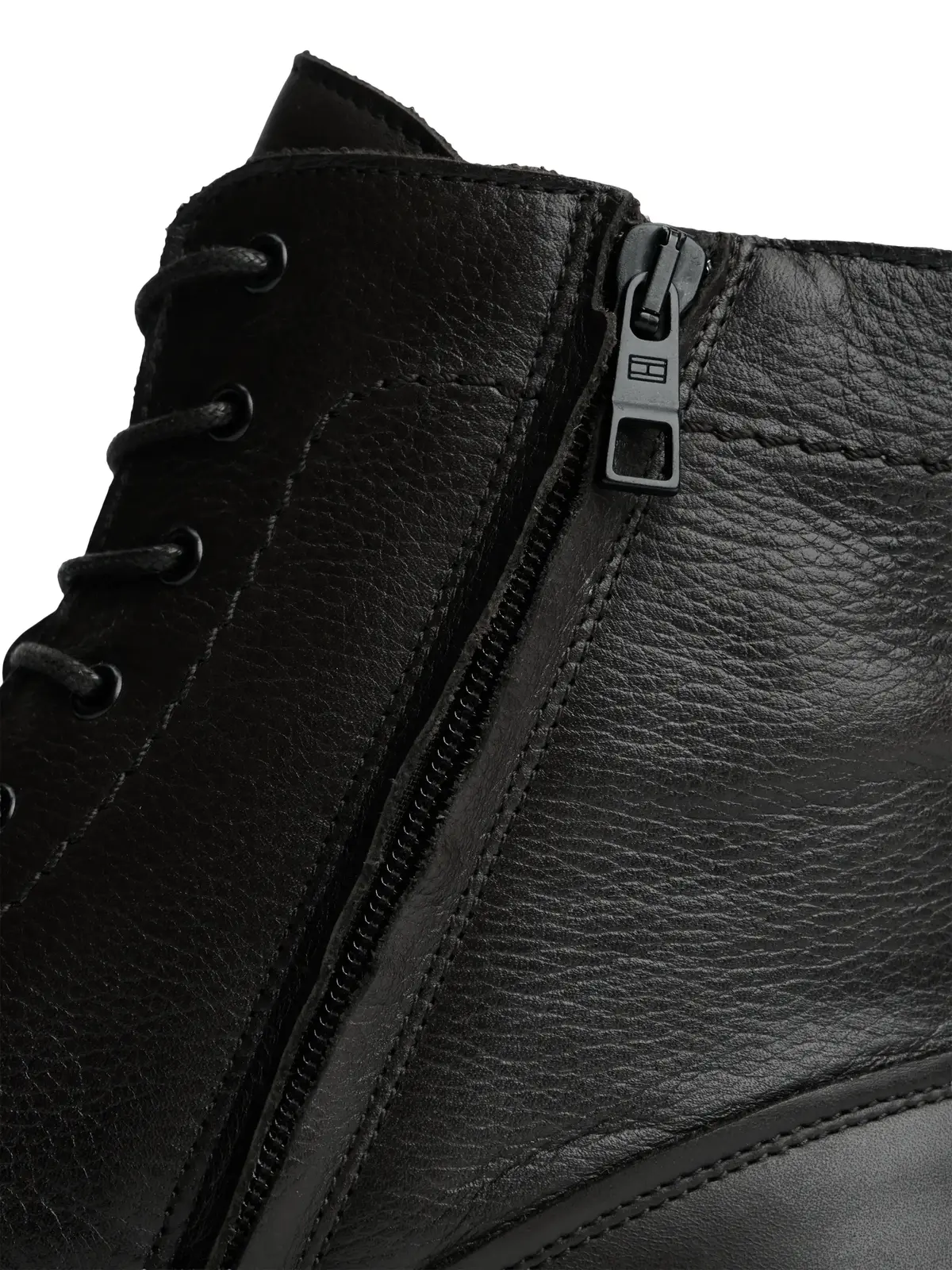 Tommy Hilfiger Corporate Hilfiger Lth Zip Boot Siyah Erkek Bot