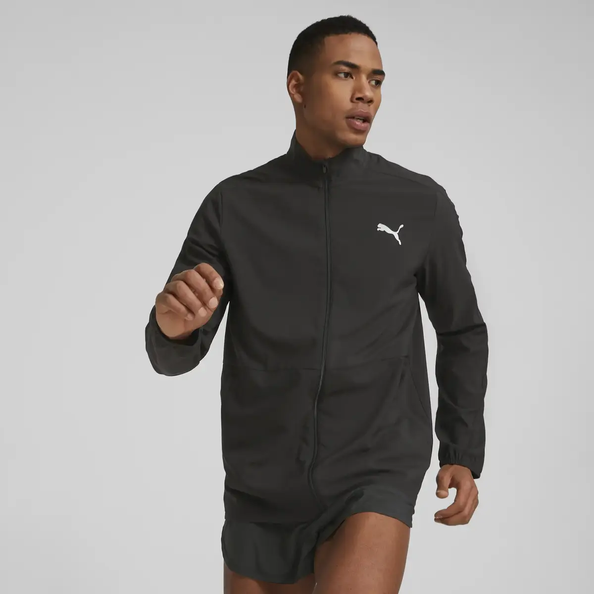 Puma RUN FAVORITE WOVEN JACKET M Siyah Erkek Fermuarlı Ceket
