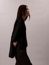 Calvin Klein Long Sleeve Button U, UB1 Siyah Kadın Hırka