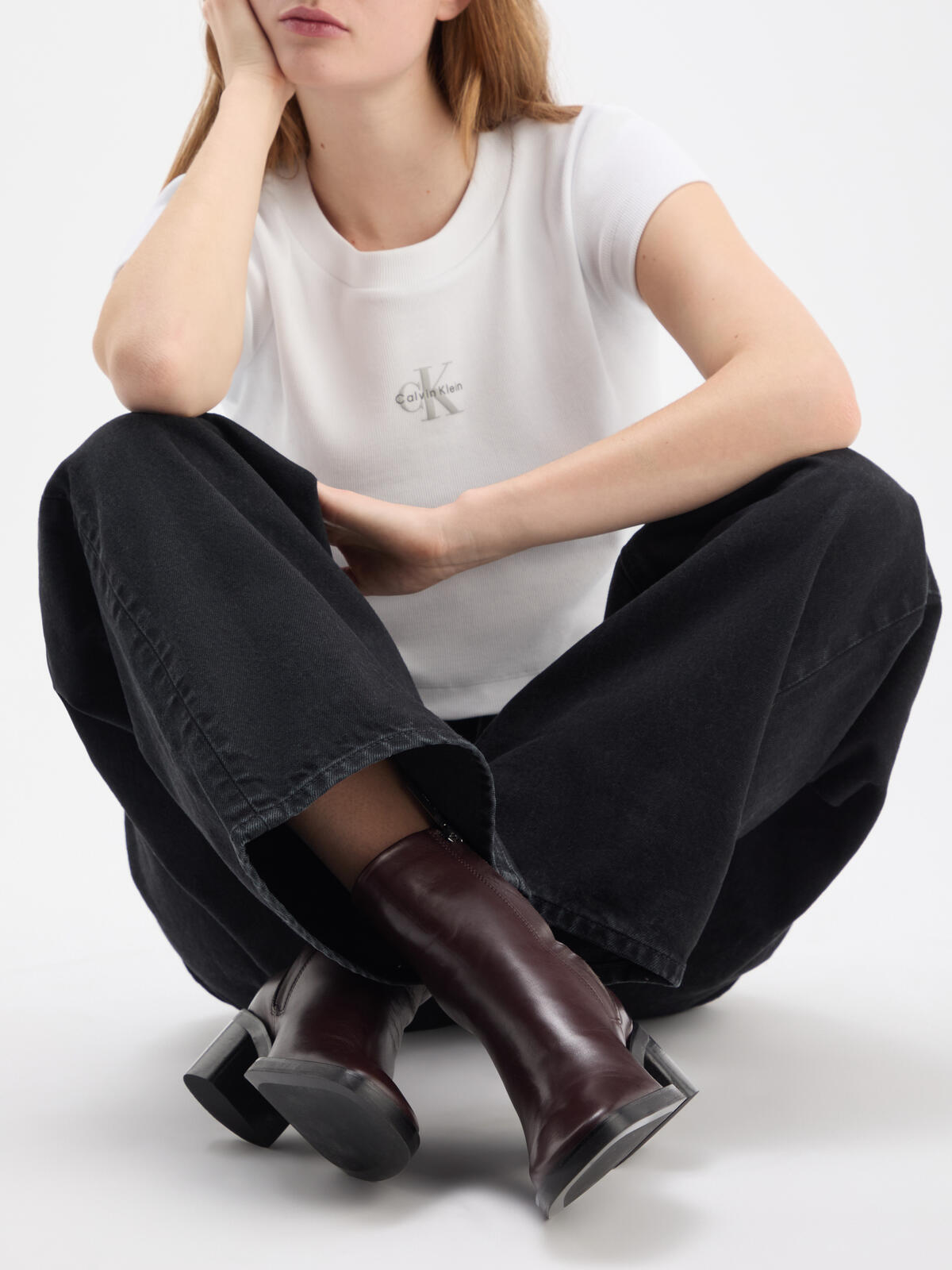 Calvin Klein BLOCK HEEL ZIP BOOT LTH Mor Kadın Bot