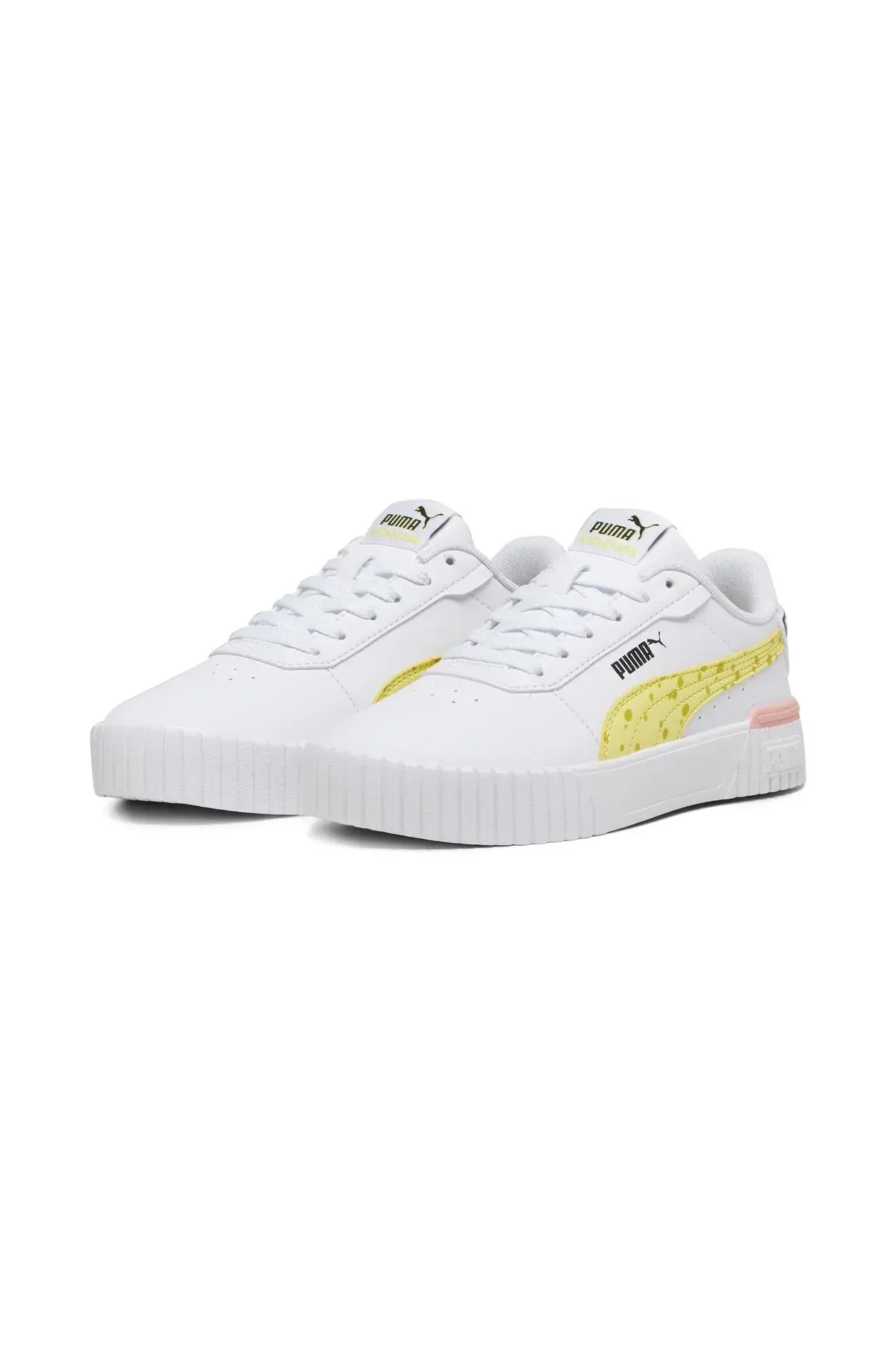 Puma Carina 2.0 Spongebob II Jr Beyaz Kadın Günlük Spor Ayakkabı