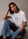 Calvin Klein HERO SS CLASSIC MONOLOGO CNECK T Beyaz Kadın Tişört