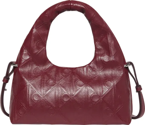 Calvin Klein EMBLEM AOP PUFFER BAG WITH STRAP Kadın Kırmızı El Çanta