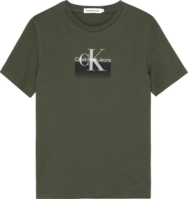 Calvin Klein GRADIENT LOGO T-SHIR Erkek Haki T-Shirt