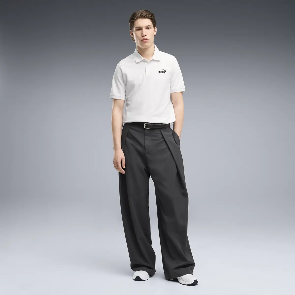 Puma ESS No. 1 Logo Pique Polo Beyaz Erkek T-Shirt & Polo