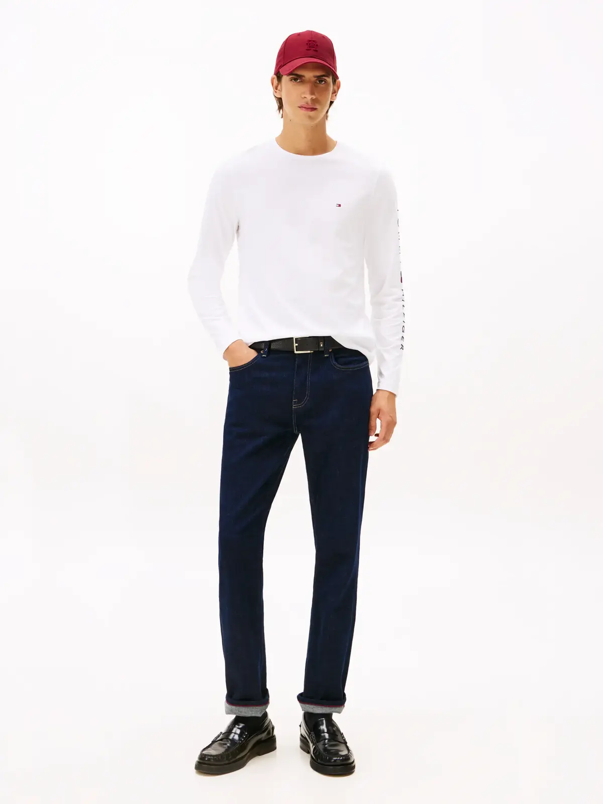 TOMMY LOGO LONG SLEE, YBR