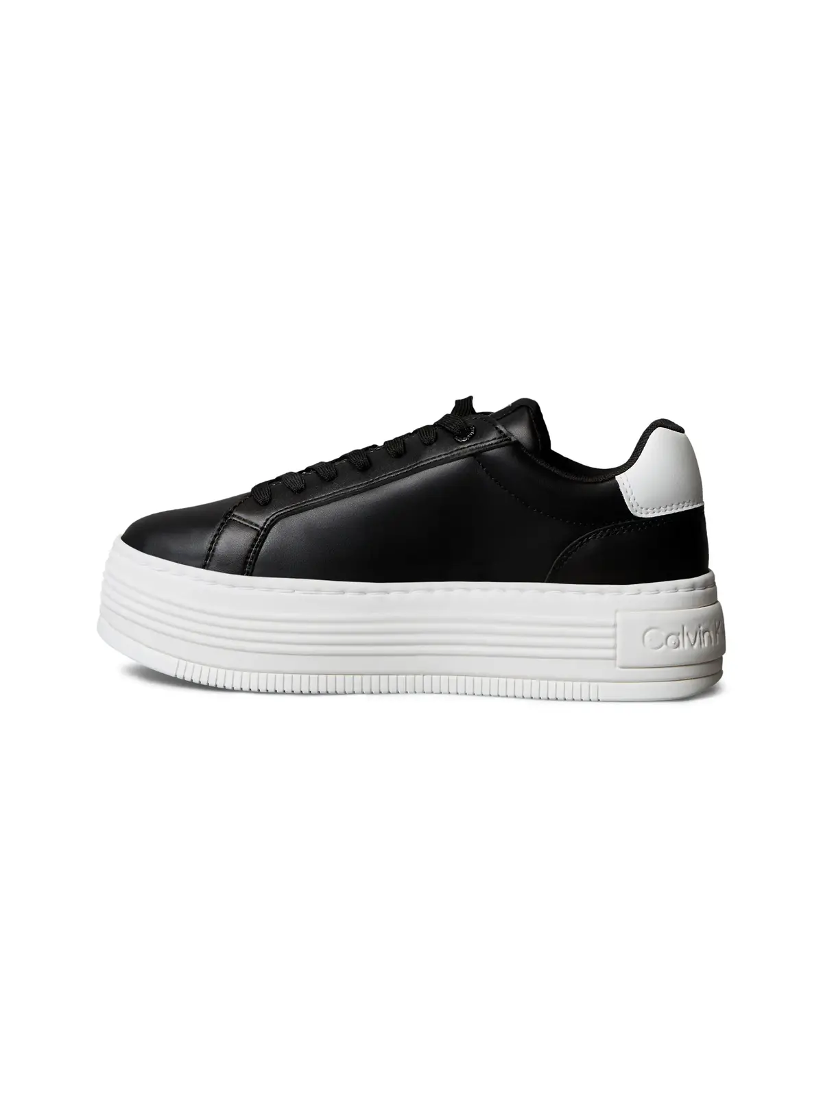 Calvin Klein BOLD FLATF LOW LACE, 0GM Siyah Kadın Spor Ayakkabı & Sneaker