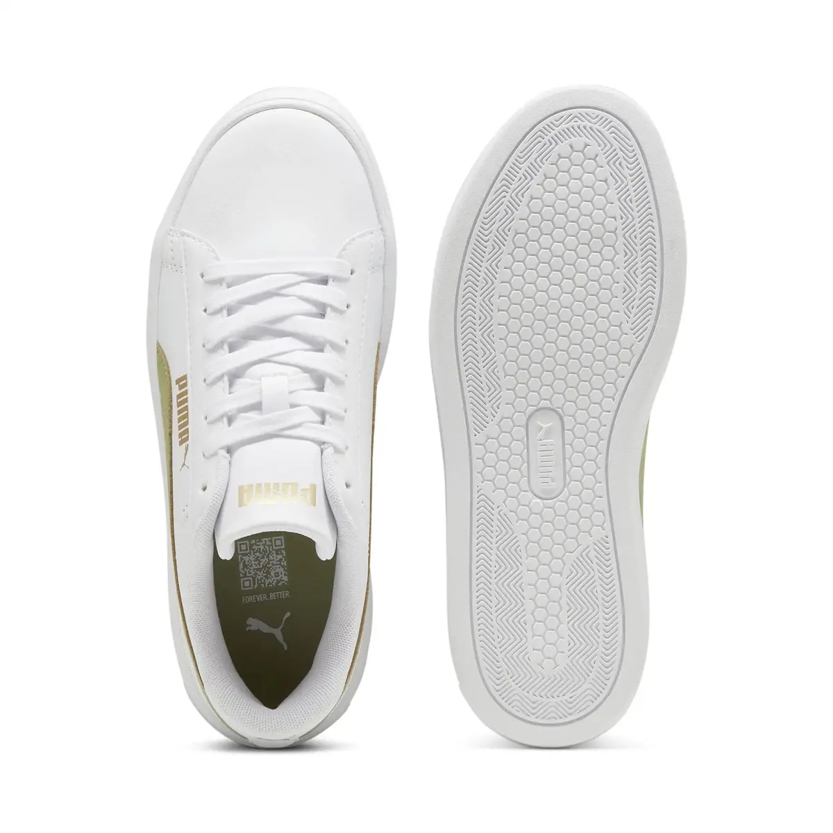 Puma Smash Platform v3 Beyaz Kadın Günlük Spor Ayakkabı