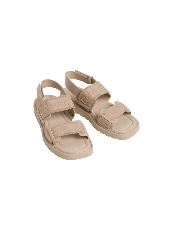Calvin Klein SQ MOLDED SANDAL WEB Bej Kadın Sandalet