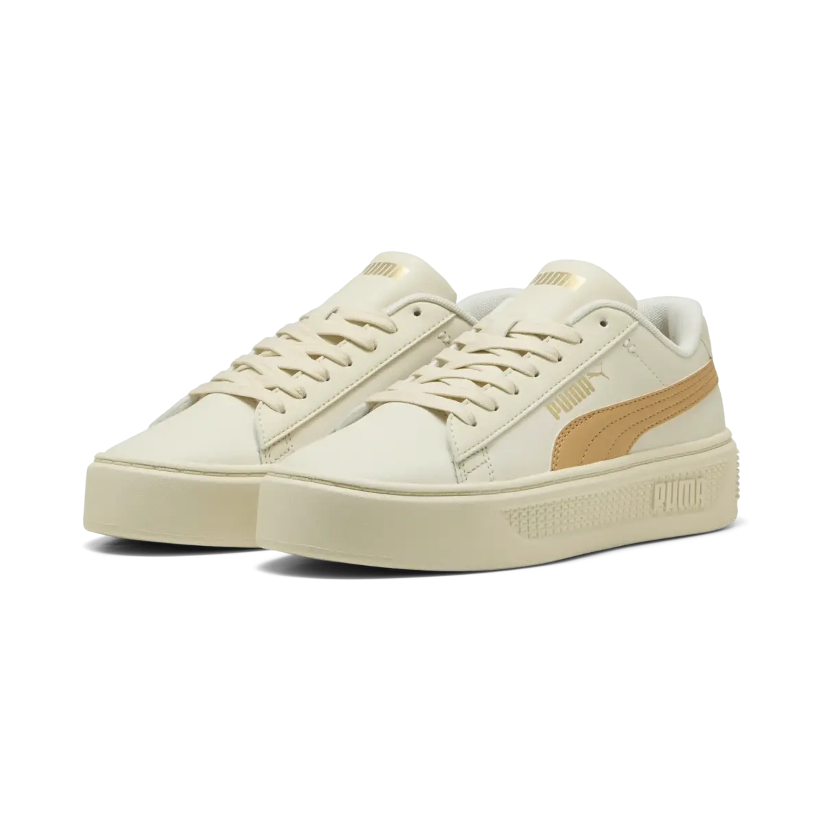 Puma Smash Platform v3 Bej Kadın Spor Ayakkabı