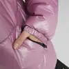 Puma Classics Shiny Padded Jacket Pembe Parlak Kadın Kapüşonlu Şişme Mont