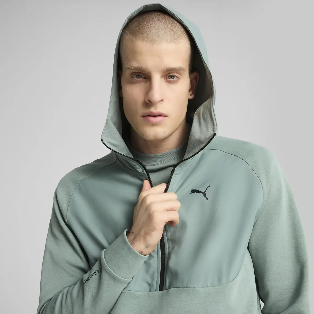 PUMATECH Half-Zip Hoodie Yeşil Erkek Hoodie