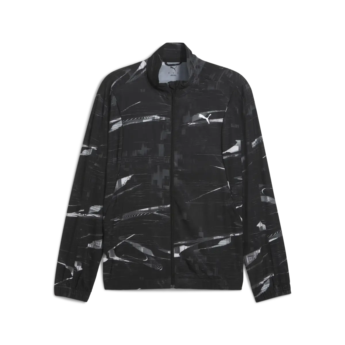 Puma M RUN VELOCITY AOP JACKET Siyah Erkek Fermuarlı Üst