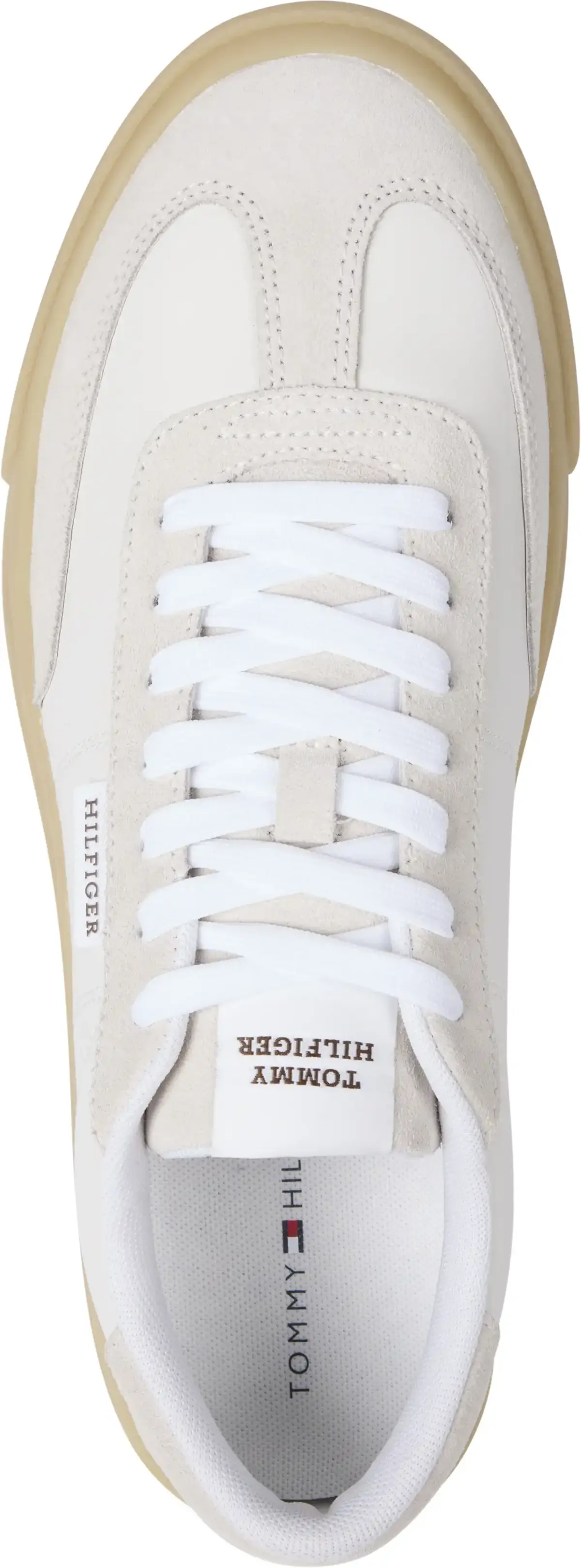 Tommy Hilfiger TH CUPSET SUMMER LTH, AF3 Krem Erkek Spor Ayakkabı & Sneaker