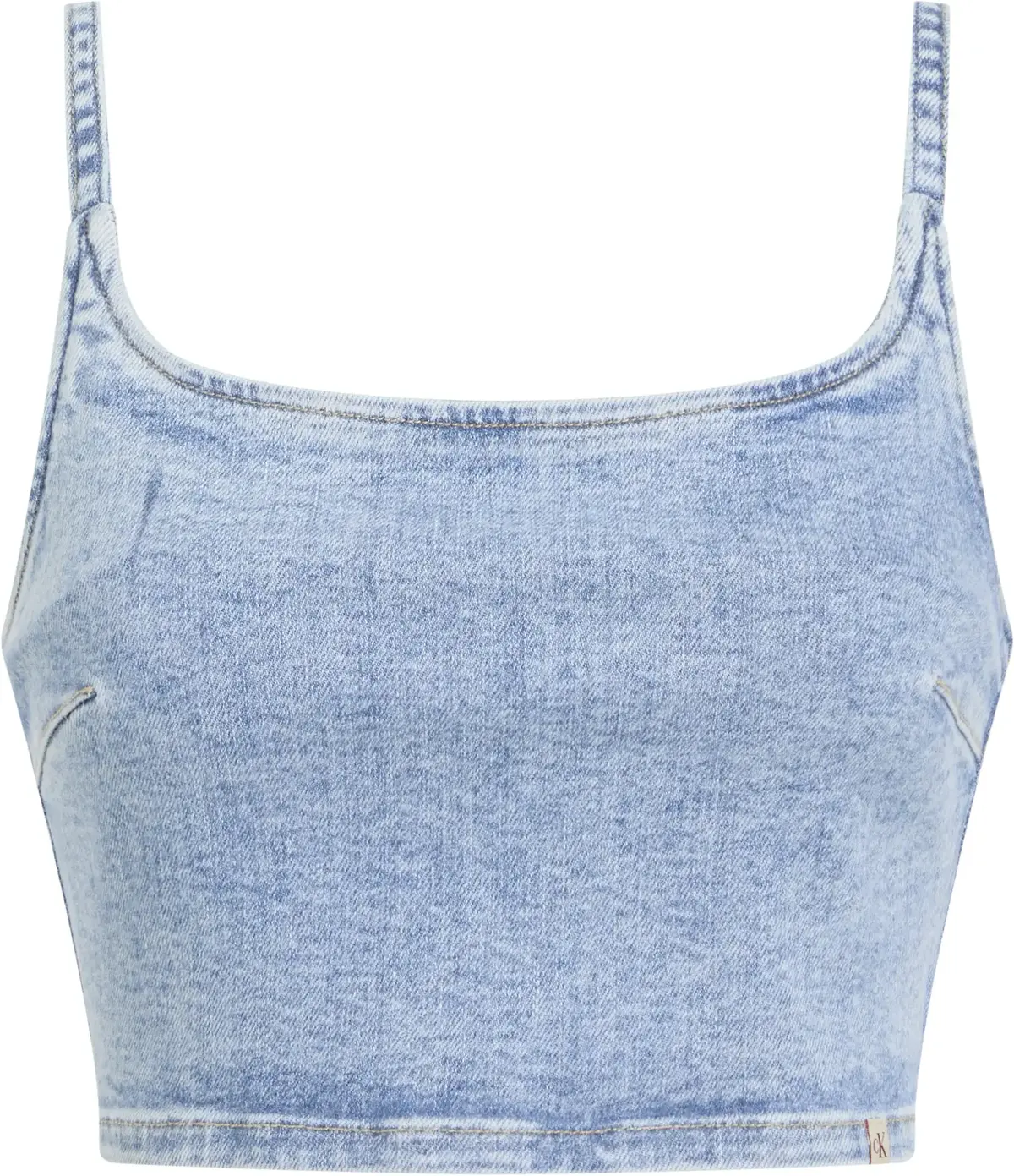 Calvin Klein DENIM BRALETTE, 1AA Mavi Kadın T-Shirt & Polo