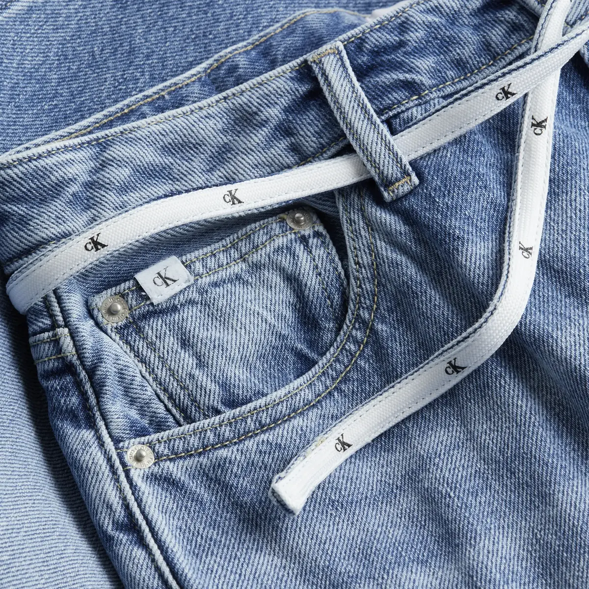 Calvin Klein 90S STRAIGHT Kadın Mavi Kot Pantolon