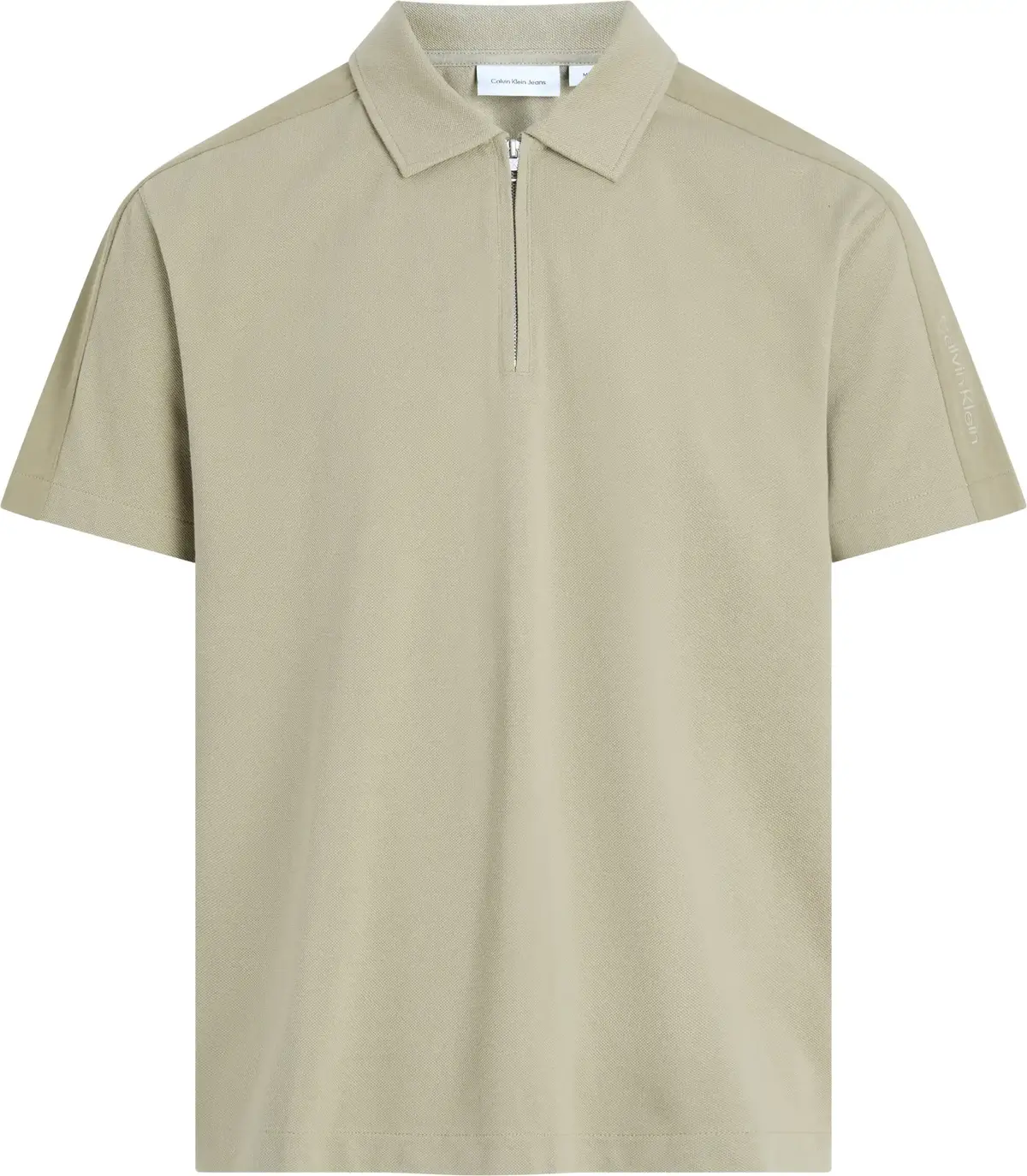 Calvin Klein LOGO TAPE POLO, HI0 Bej Erkek T-Shirt & Polo