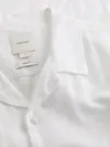 Calvin Klein LINEN COTTON CUBAN S, YAA Beyaz Erkek Gömlek